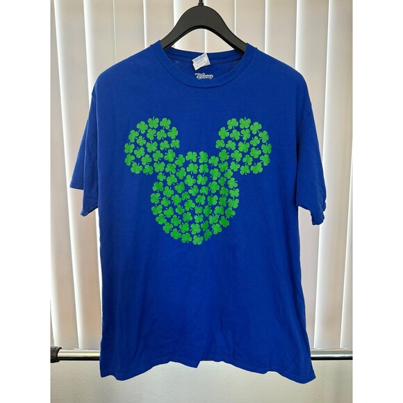 Men's Disney  Mickey Mouse Green Clovers St Patrick's Day T-Shirt Size X-large - Picture 1 of 5